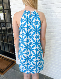 Embroidered Halter Dress