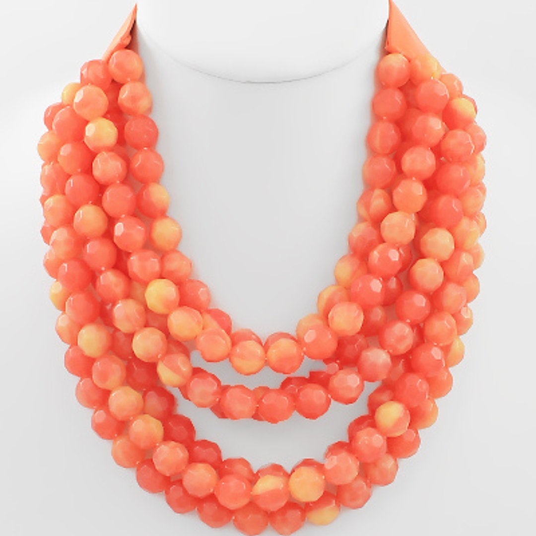Beaded Color Marble Necklace