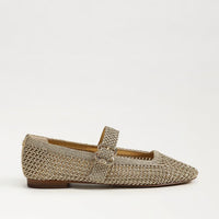 Michaela Knit Mary Jane Flat - Amber Gold