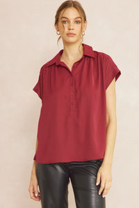 Relaxed Collared Blouse