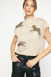 Chasing Cheetahs Crop Sweater