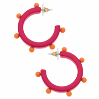 Olivia Studded Resin Hoops