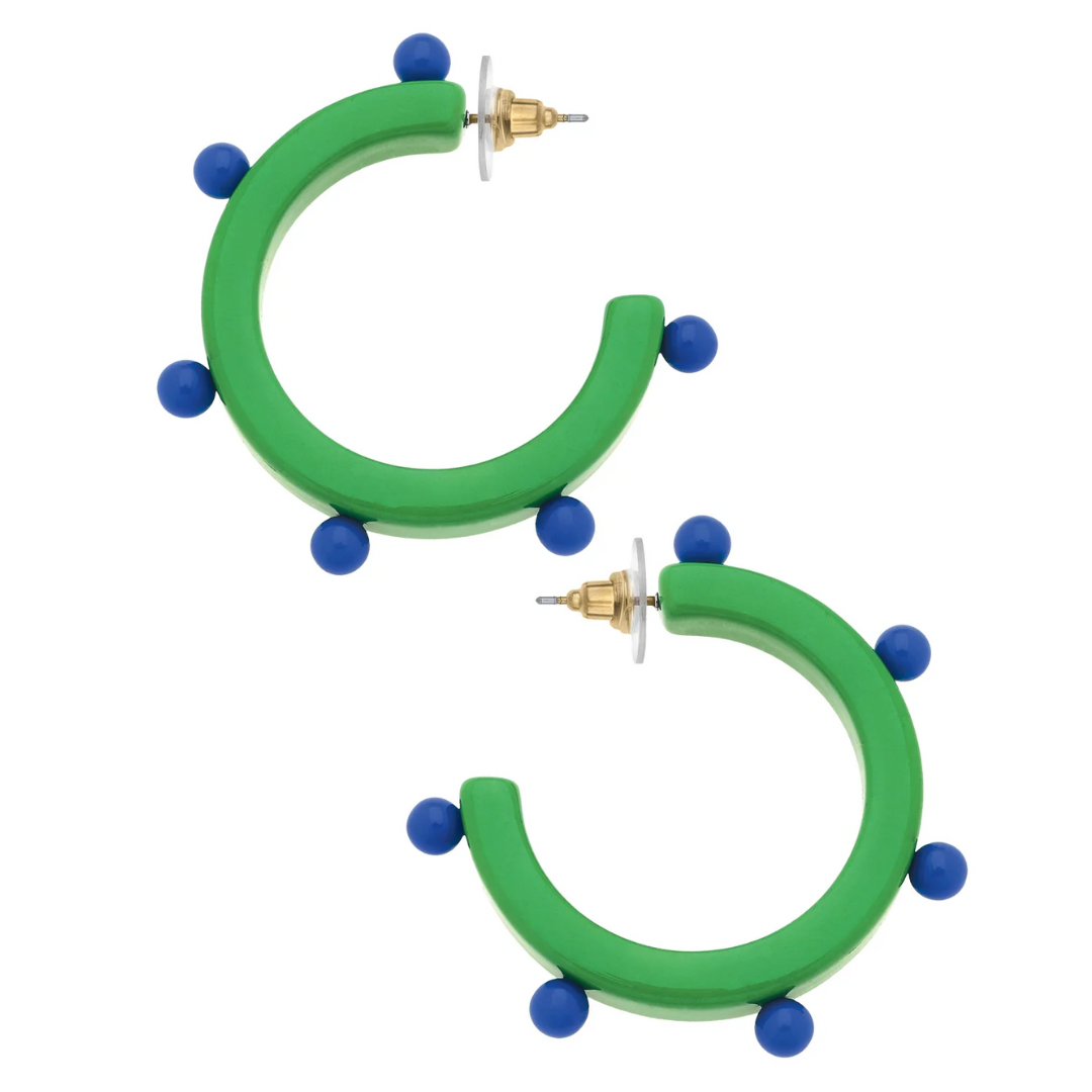 Olivia Studded Resin Hoops