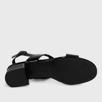 Hatty Heeled Sandal - Black Naplak