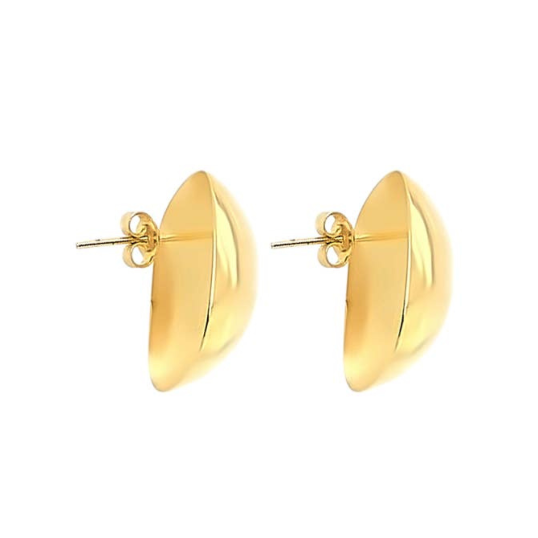 Convex Dome Stud Earrings