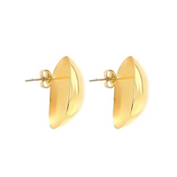 Convex Dome Stud Earrings