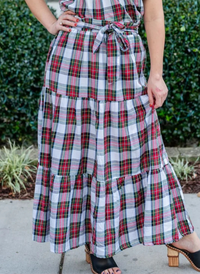 Kate Plaid Midi Skirt