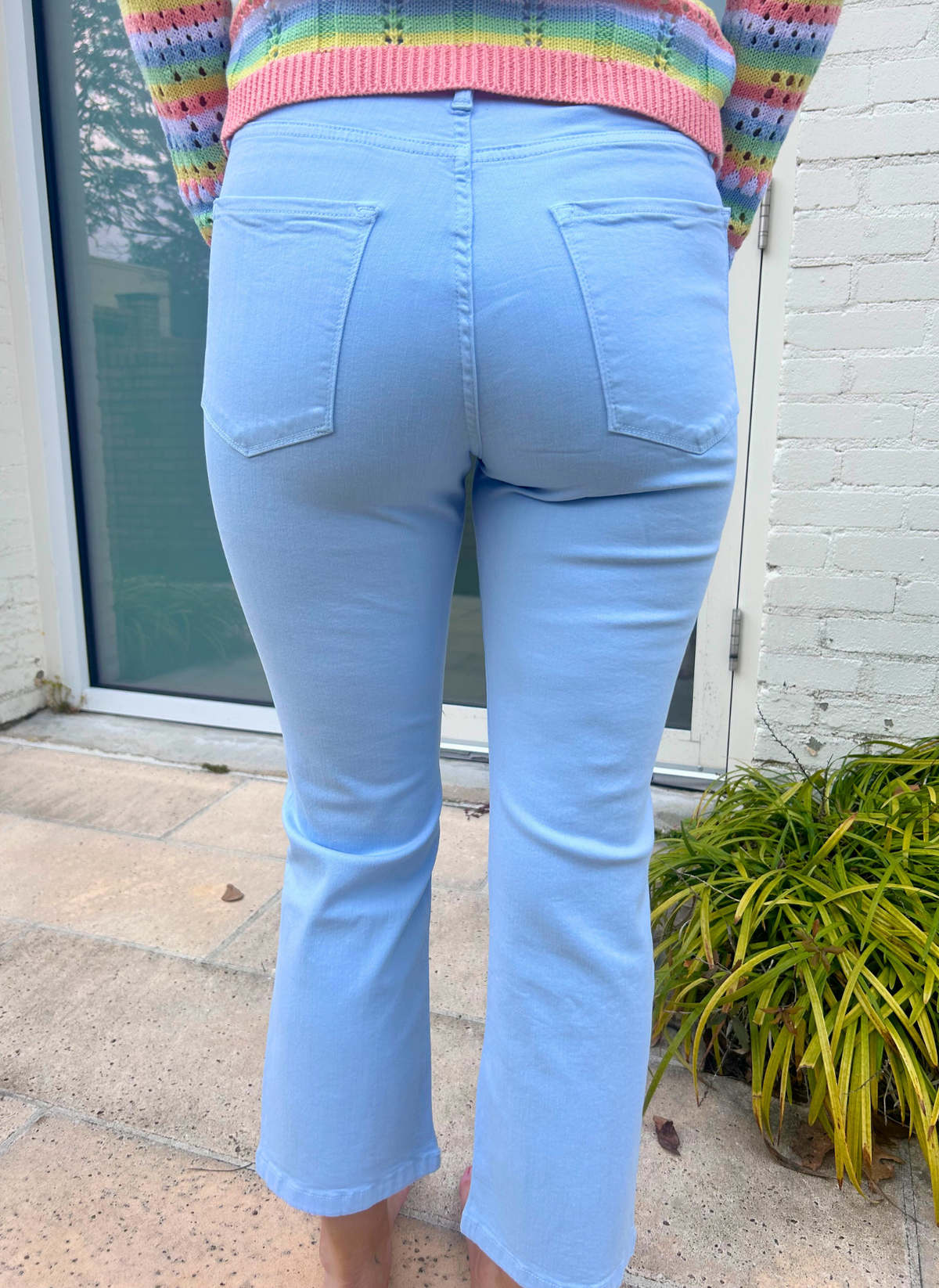 Cropped Flare Pastel Jeans