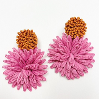 Double Floral Drop Earrings