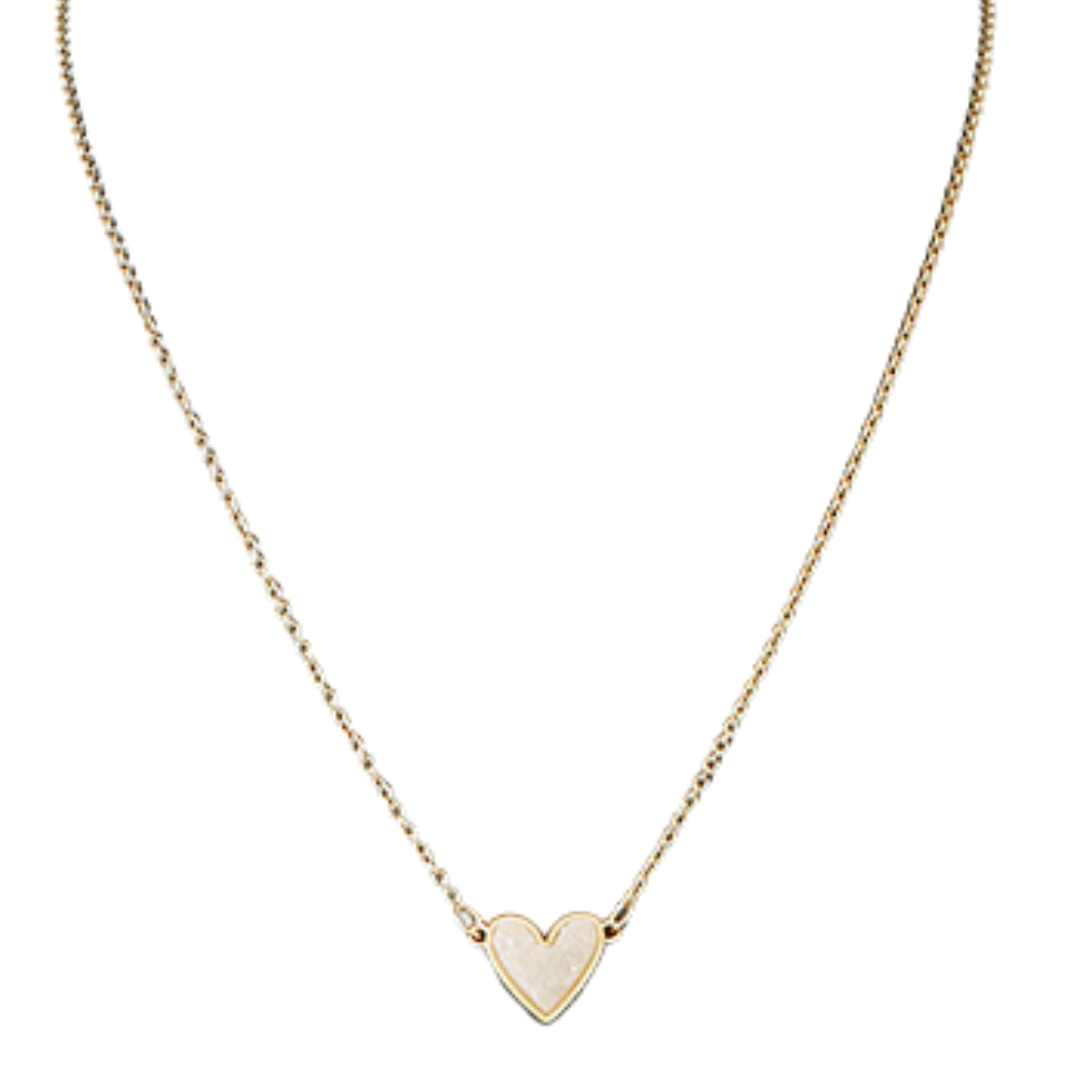Tween Druzy Heart Necklace