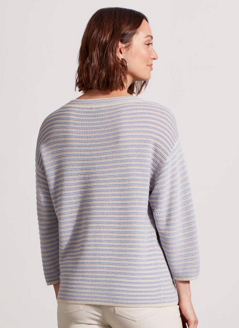 3/4 Sleeve Boatneck Sweater